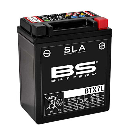 Bs Akü SLA (Kuru) BTX7L 12v 7Ah Spacy Ybr 125 Cbf 150 Mt-25 Yzf-R25