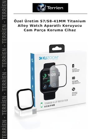 Özel Üretim S7/S8-41MM Titanium Alloy Watch Aparatlı Koruyucu Cam Parça Koruma Cihaz