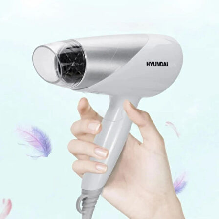 Hyundai HC-123  1200W Güçlü ve Katlanabilir Seyahat Tipi Saç Kurutma Makinesi