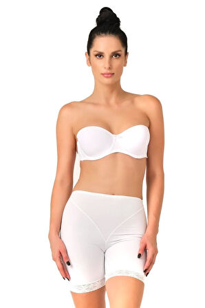 Kadın Siyah Paçalı Dantelli Pop-Up Boxer Lohusa Korse