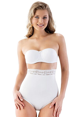 Kadın Siyah Datenli Yüksel Bel Slip Lohusa Korse