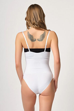 Kadın Ten Önden Agraflı Dikişsiz Göğüsü Açık Body Korse