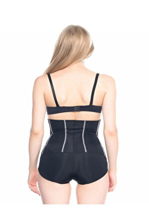 Altı Agraflı Özel Slip Body Korse Siyah 2886s