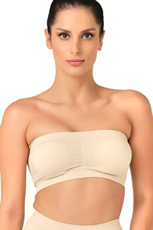 Seamless Straplez Pedli Sporcu Bustiyer 4022 Siyah