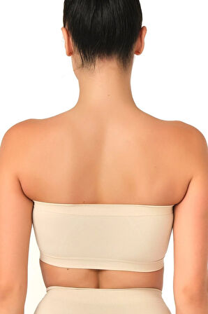 Seamless Straplez Pedli Sporcu Bustiyer 4022 Siyah