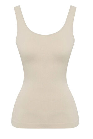 Kadın Ten Dikişsiz Kalın Askılı Korse Atlet