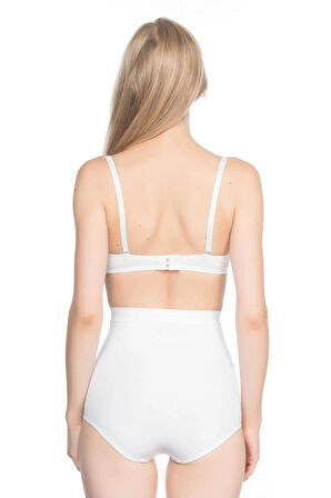 Kadın Beyaz İnce Yüksek Bel Slip Korse 1 Beden İnceltir Loğusa