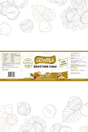 Activella Şekerli Fındık Ezmesi 320gr %70 Fındıklı X2