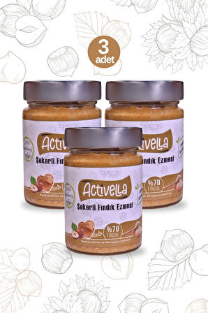 Activella Şekerli Fındık Ezmesi 320gr %70 Fındıklı X3