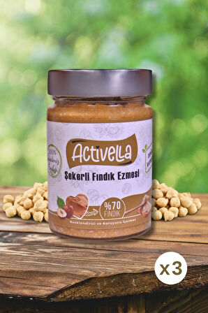 Activella Şekerli Fındık Ezmesi 320gr %70 Fındıklı X3
