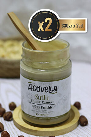 Activella Sütlü Fındık Ezmesi 330gr %50 Fındıklı X2