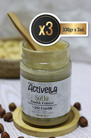 Activella Sütlü Fındık Ezmesi 330gr %50 Fındıklı X3