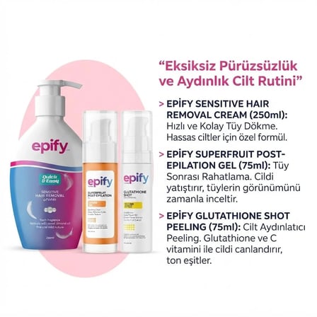 Özel Bakım Seti | Tüy Dökücü Pompalı Krem,Epilation Jel ve Glutatyon Peeling