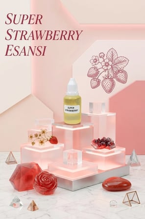 Kendi Sabununu Yap! 10 KG Şeffaf Sabun Bazı + SuperStrawberry Esansı +Pembe Kırmızı Boya