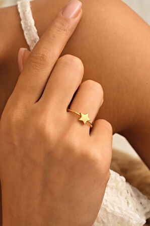 14 Ayar Altın Yıldız Yüzük