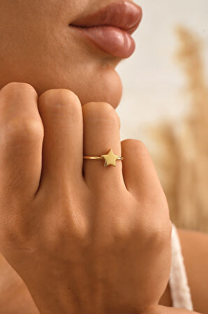 14 Ayar Altın Yıldız Yüzük