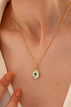 14 Ayar Altın Oval Füzyon Küp Zincir Kolye