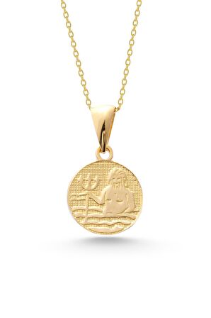 14 Ayar Altın Kova Burcu Burç Kolye
