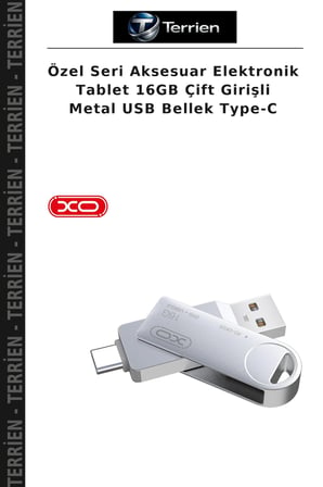 Özel Seri Aksesuar Elektronik Tablet 16GB Çift Girişli Metal USB Bellek Type-C