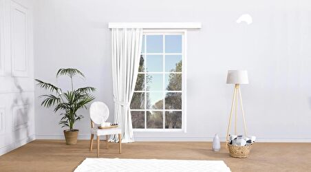 Massarelli Fon Perde Beyaz 1-2,5 Orta Sık Pile