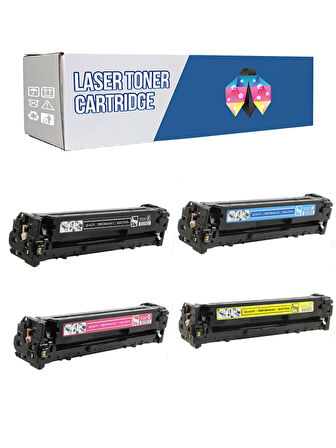 Safir Toner Canon CRG-731/CB540 İ-Sensys LBP-7100Cn  CMYK 1 Set  Muadil Toner
