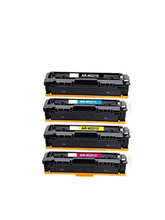 Safir Toner Hp 207A-W2210A LaserJet Pro MFP M283fdw CMYK 1 Set Çipsiz Muadil Toner