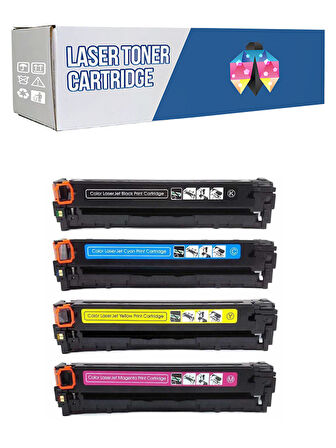 Safir Toner Hp 125A-CB540A Laserjet CP1510 - CP1514n CMYK  1 Set Muadil Toner