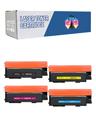 Safir Toner Hp 117A-W2070A Laser MFP 179fnw Çipli CMYK 1 Set  Muadil Toner