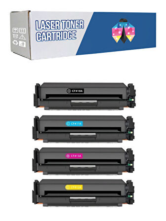 Safir Toner Hp Pro MFP M477fdw 410A-CF410A CMYK 1 Set Muadil Toner