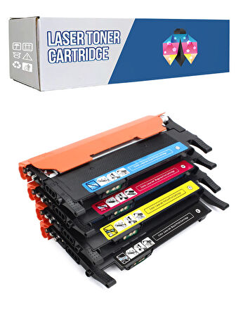 Safir Toner Samsung CLT-K406S CLX-3305 CMYK 1 Set  Muadil Toner