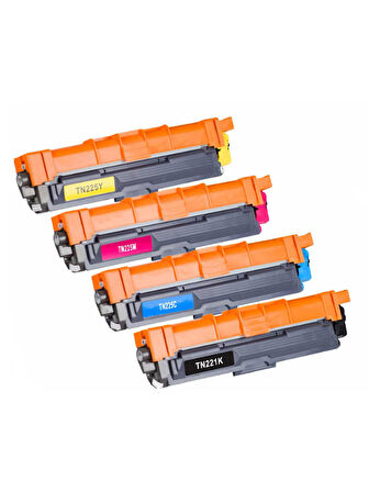 Safir Toner Brother  Tn-221-Tn241-Tn251-Tn261 MFC-9340CDW CMYK 1 Set   Muadil Toner