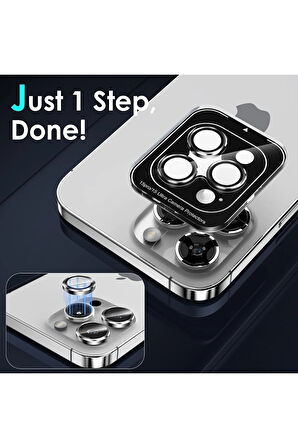 Apple iPhone 15 Pro Max Gerçek Cam Safir Lens Koruma Titanyum