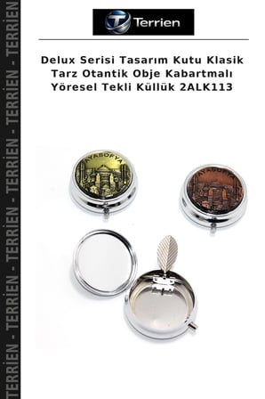 Delux Serisi Tasarım Kutu Klasik Tarz Otantik Obje Kabartmalı Yöresel Tekli Küllük 2ALK113