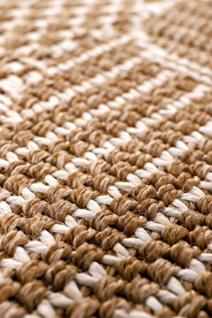  Jüt Tabanlı Hasır Dokuma Örme Bohem Halı Kilim