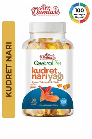 Kudret Narı Yağı İçeren Takviye Edici Gıda 100 Yumuşak Kapsül