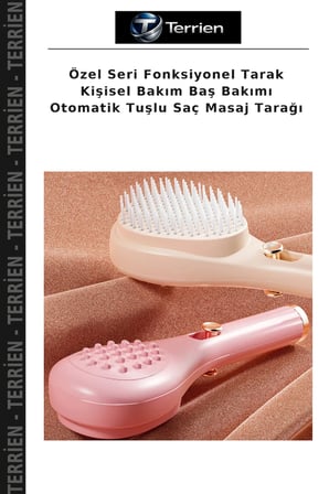 Özel Seri Fonksiyonel Tarak Kişisel Bakım Baş Bakımı Otomatik Tuşlu Saç Masaj Tarağı