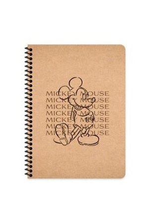 Mickey Mouse 16x22 Cm Çizgisiz Defter Beyaz Sayfa Kraft Kapak 80 Sayfa
