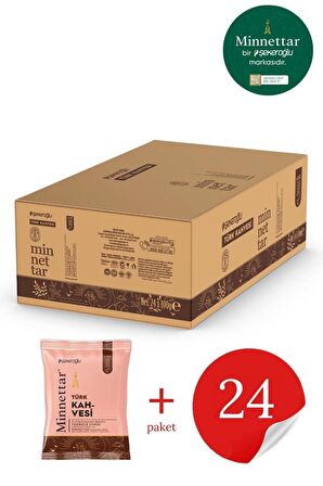 Minnettar Türk Kahvesi 24 x 100 Gr ( 24 Paket )