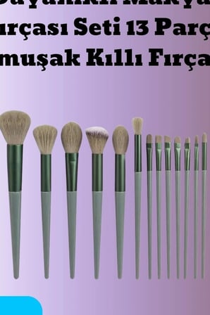 Makyaj Fırça Seti Yumuşak Sentetik Fiber Kıllı Yüz ve Göz İçin Fırça Takımı 13 Parça BX-316247