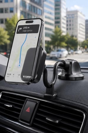 Delux Serisi Oto Aksesuar Sürüş Gereci Araç Aksesuarı Telefon Tutucu Manyetik JX024 Siyah