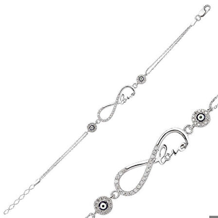 Gümüş Sonsuzluk Love Kadın Bileklik