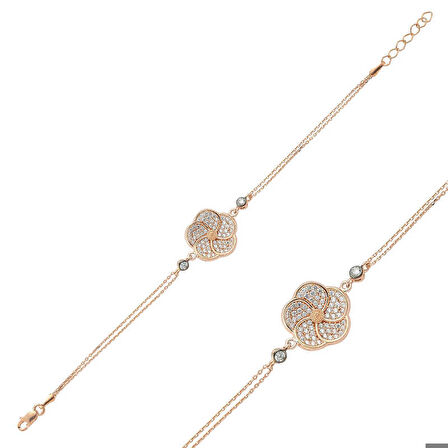 ​Gümüş Rose Papatya Kadın Bileklik