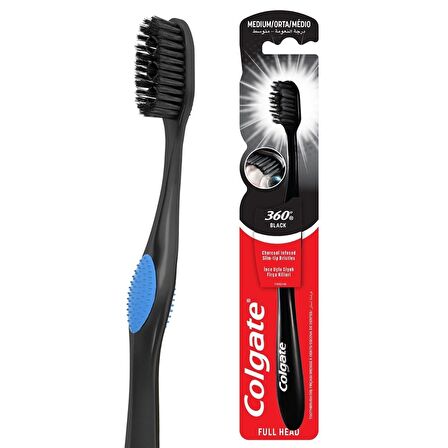 Colgate 360 Derece Charcoal Siyah Diş Fırçası