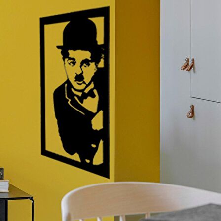 Charlie Chaplin Metal Duvar Tablosu 28*56 CM