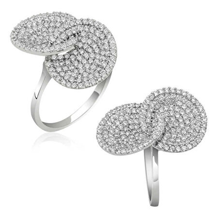 Gümüş Zirkon Taşlı Kadın Yüzük