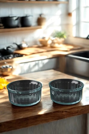 Cressa Isıya Dayanıklı Cam Fırın Kasesi 2’li 10 cm-Sufle kabı