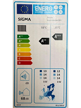 2024 Model Sigma A+++ 52000 Btu Monoblok Inverter Isı Pompası R32