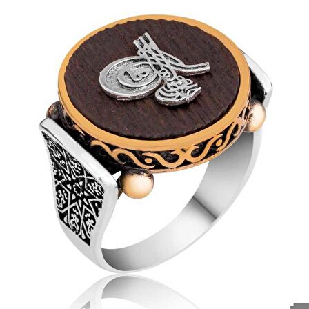 Gümüş Tuğralı Kuka Erkek Yüzük