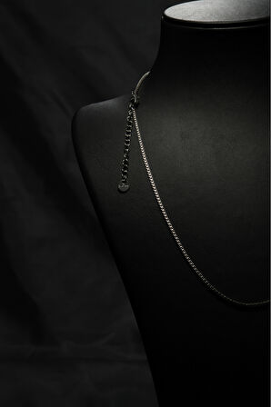 İç İçe Geçmiş Küp Detaylı Erkek Çelik Kolye 1 mm