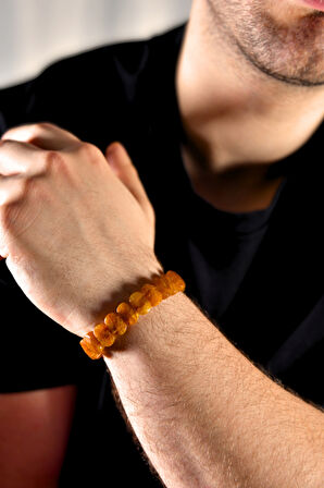 Sitrin Özel Kesim Doğal Taş Unisex Bileklik